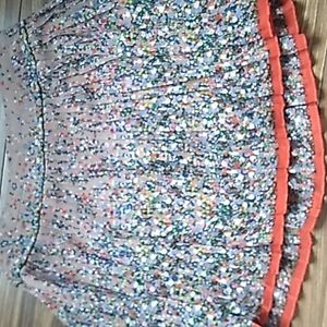 Floral pleated mini skirt